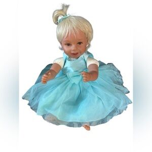 VTG PAT SECRIST Doll 24" (1996) Squirt Blonde Hair Brown Eyes Smiling Baby Girl